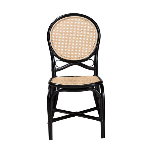 bali & pari - Ayana Dining Chair in Natural Brown/Black - Ayana-Rattan-DC view 2