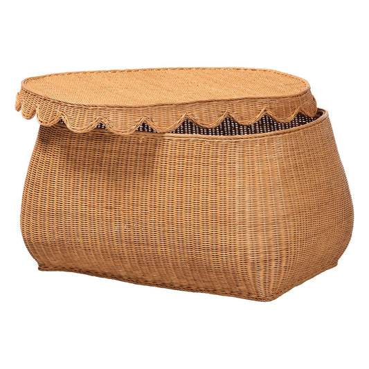 bali & pari - Ayleen Basket in Light Honey - Ayleen-Lg-Light Honey Rattan-Basket view 2