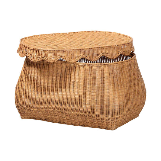 bali & pari - Ayleen Basket in Light Honey - Ayleen-Md-Light Honey Rattan-Basket view 2