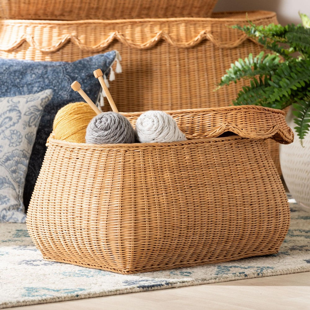 bali & pari - Ayleen Basket in Light Honey - Ayleen-Sm-Light Honey Rattan-Basket view 8