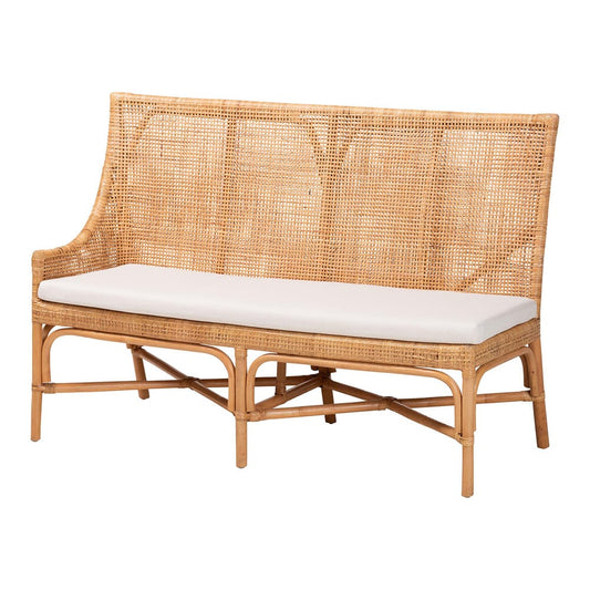 bali & pari - Baako Set of 2 Corner Benches in Light Honey - Baako-Light Honey Rattan-2PC Bench Set view 2