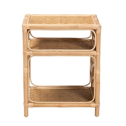 bali & pari - Baara Nightstand in Natural Brown - WS012-Rattan-NS view 2