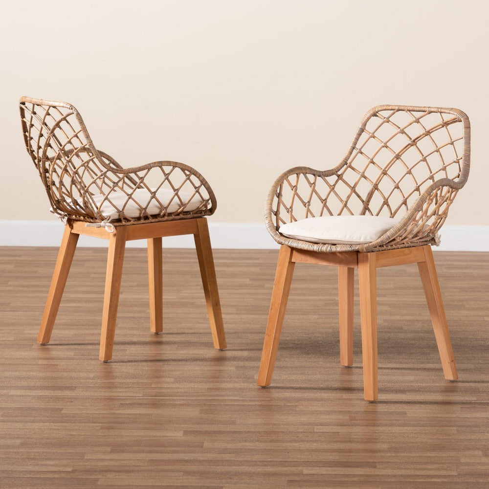 bali & pari - Ballerina Set of 2 Dining Chairs in Greywash/Natural Brown/White - Balerina2-Light Grey Rattan-DC view 8