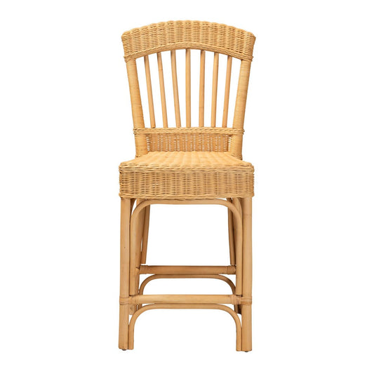 bali & pari - Barito Counter Stool in Natural Brown/Light Honey - Barito-Rattan-CC view 2