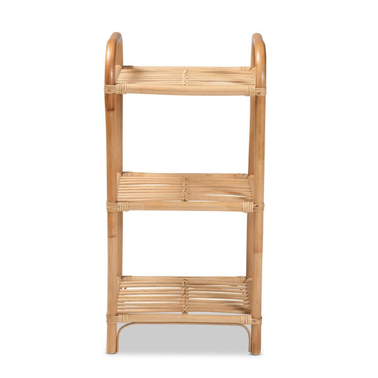 bali & pari - Barras Shelving Unit in Natural Brown - RBS014-Rattan-Shelf view 2