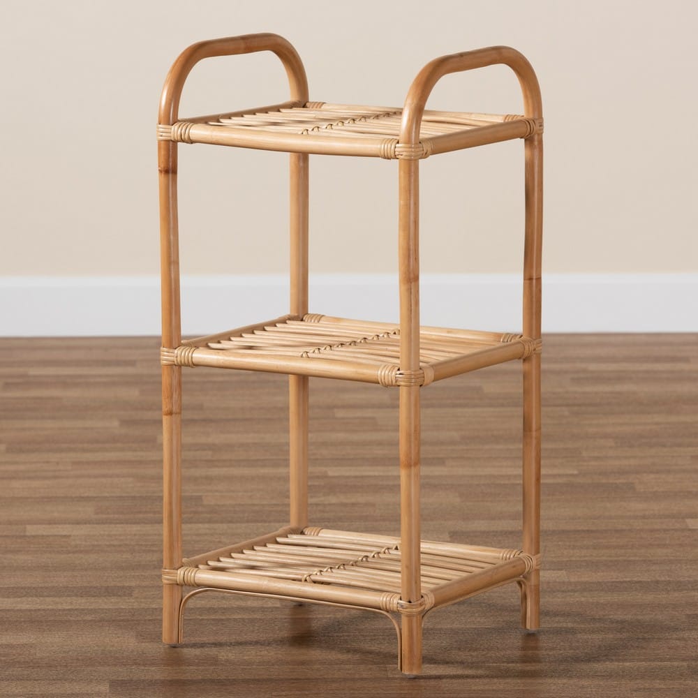 bali & pari - Barras Shelving Unit in Natural Brown - RBS014-Rattan-Shelf view 7