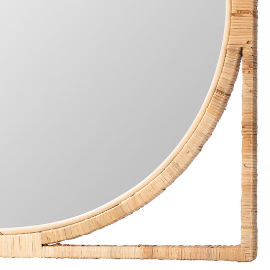 bali & pari - Bayan Mirror in Natural - WS092-Natural Rattan-Mirror view 2