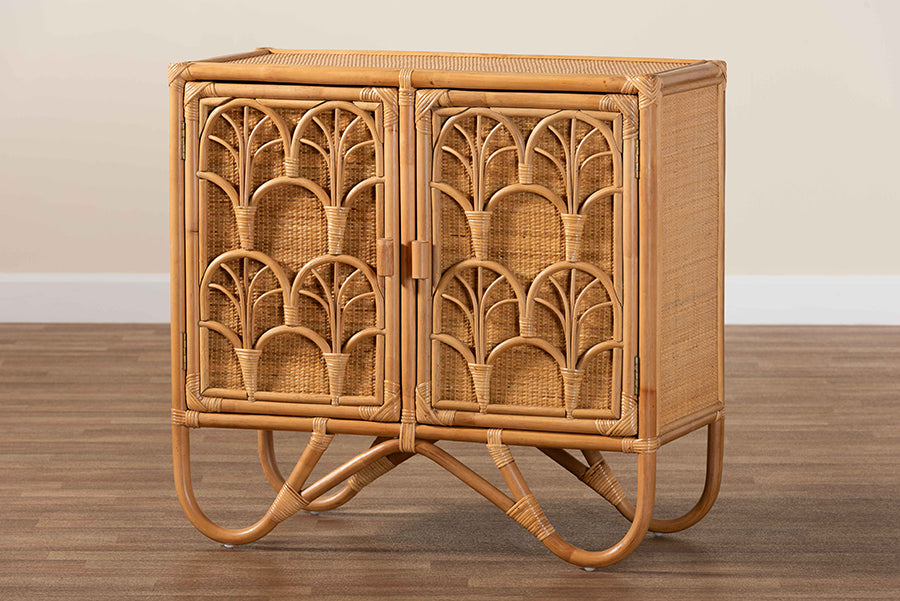 bali & pari - Baylor Storage Cabinet in Light Honey - TORAJA-Light Honey Rattan-Cabinet view 10