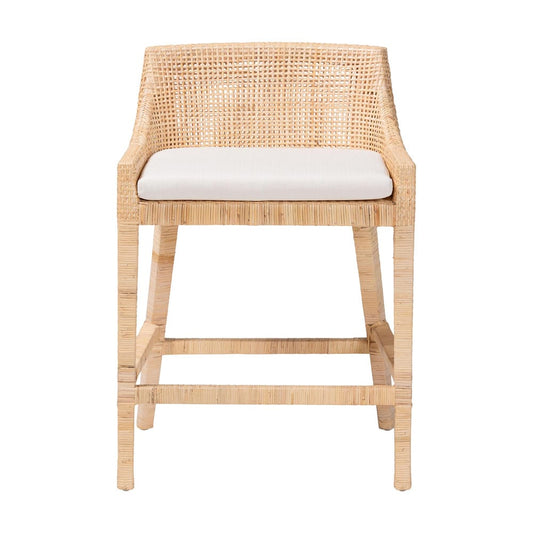 bali & pari - Beata Counter Stool in Light Honey - Beata-Light Honey/Wooden-Cushioned-CS view 2