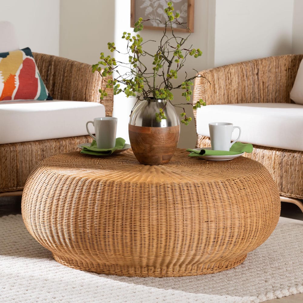bali & pari - BeatrizCoffee Table in Light Honey - Beatriz-Rattan/Light Honey-CT view 5