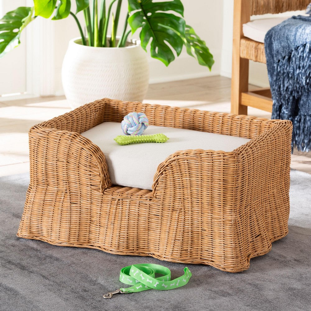 bali & pari - Belita Pet Bed in Light Honey - DC1121-Natural Rattan-Cushion-Sm-Pet Bed view 7