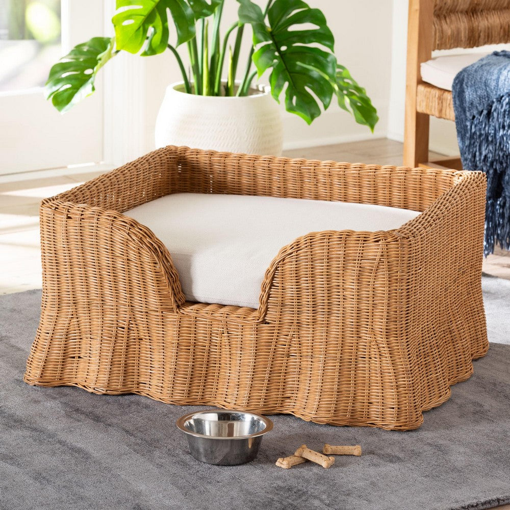 bali & pari - Belita Pet Bed in Light Honey - DC1121-Natural Rattan-Lg-Cushion-Pet Bed view 7