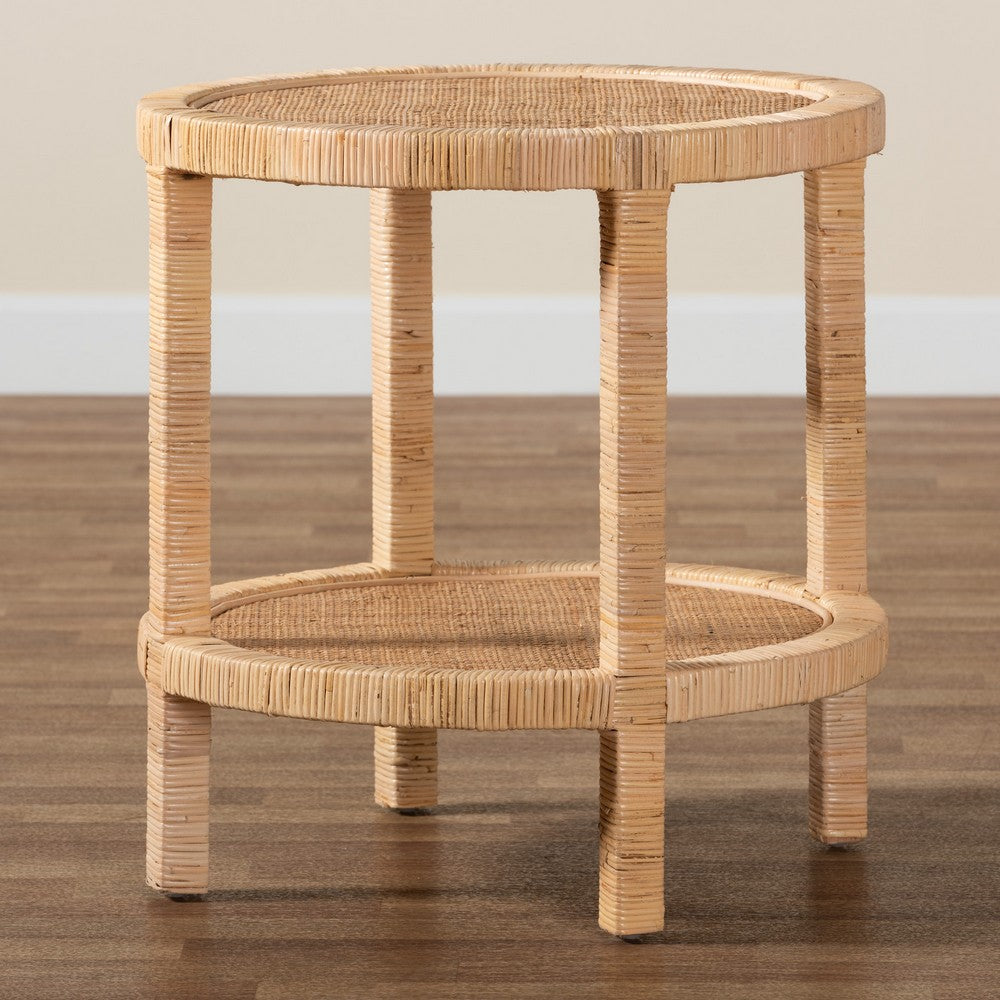 bali & pari - Bella End Table in Natural Brown - Bella-Rattan-ET view 7