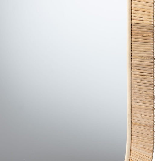bali & pari - Bella Mirror in Natural Brown - Bella-Hardwood-Oval-Mirror view 2