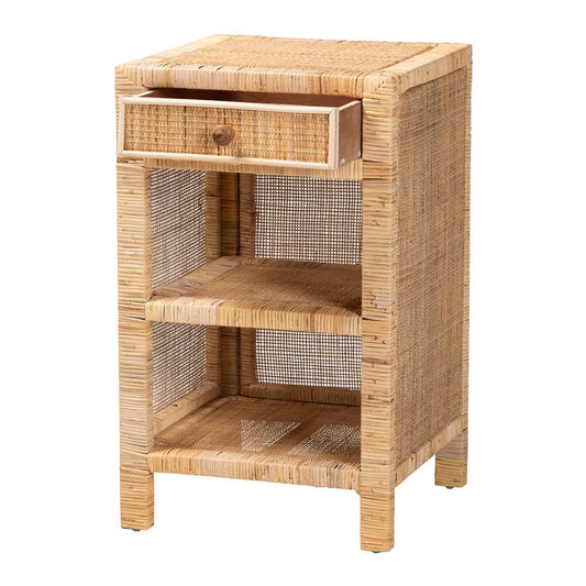 bali & pari - Bella Nightstand in Natural Brown - Bella-Mahogany-SM-NS view 2