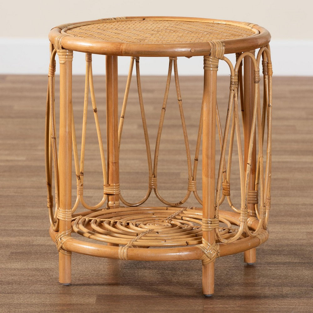 bali & pari - Berilo End Table in Light Honey - MD-39665 Berilo-Rattan Honey-ET view 7