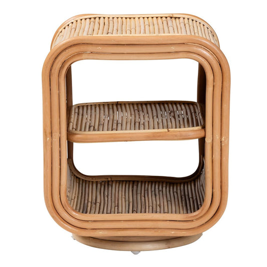 bali & pari - Bethari Nightstand in Natural - WS056-Natural Rattan-NS view 2
