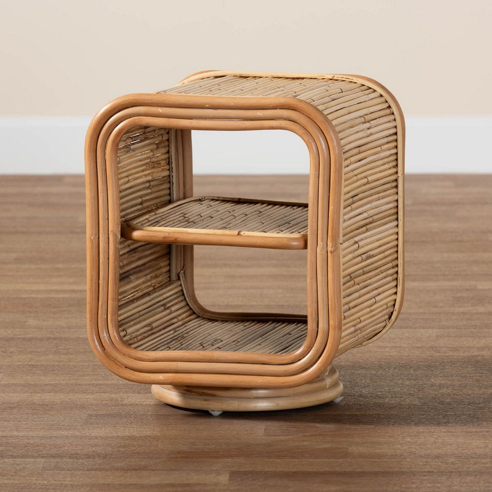 bali & pari - Bethari Nightstand in Natural - WS056-Natural Rattan-NS view 7
