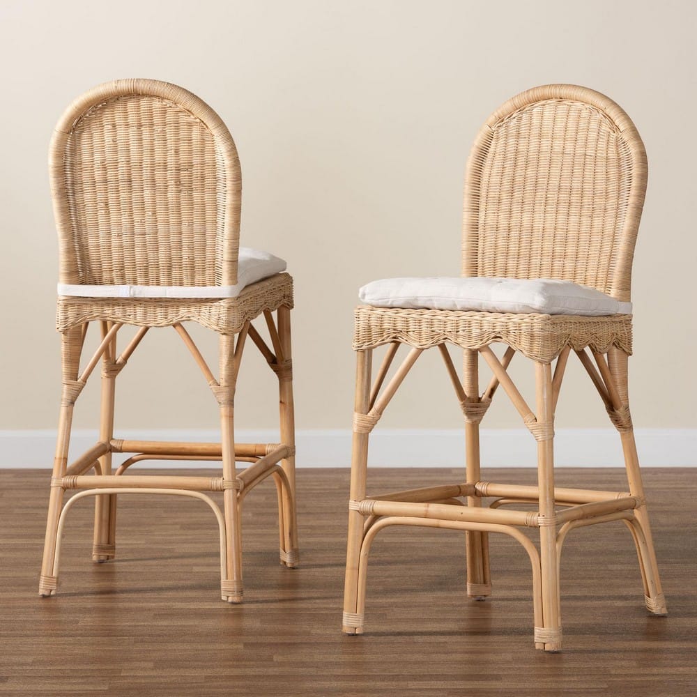 bali & pari - Bilu Set of 2 Bar Stools in Natural - DC829-BS-Bilu-Light Honey Rattan-Bar Stool view 8