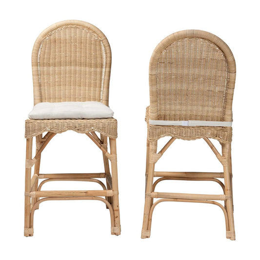 bali & pari - Bilu Set of 2 Counter Stools in Natural - DC829-CB-Bilu-Light Honey Rattan-Counter Stool view 2