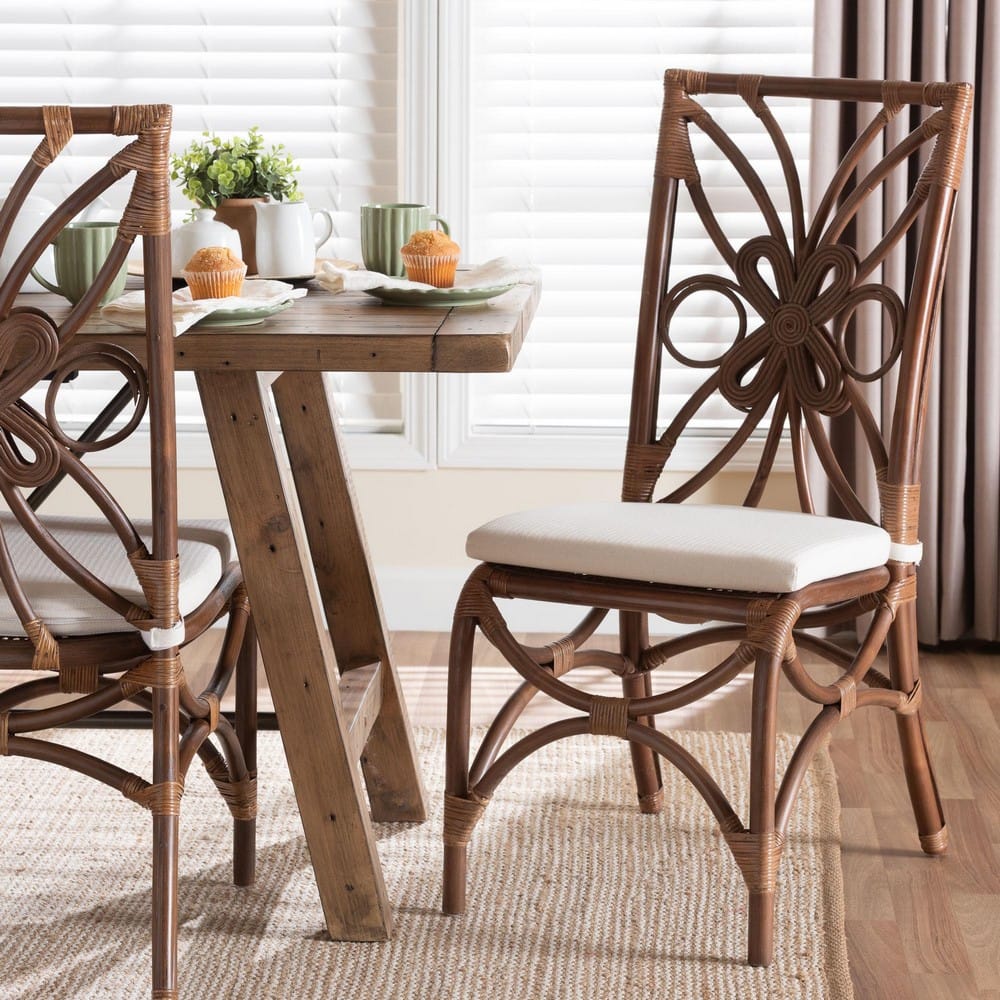 bali & pari - Brama Dining Chair in Light Brown - Brama-Light Brown Rattan-Cushion-DC view 8