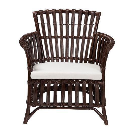 bali & pari - Brooklyn Chair in Very Dark Brown - Broklyn-Brown Rattan-CC view 2