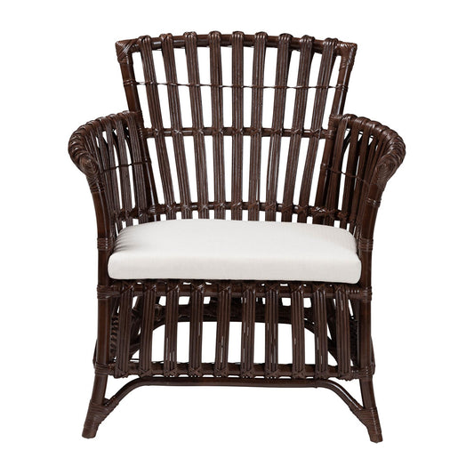 bali & pari - Brooklyn Chair in Very Dark Brown - Broklyn-Brown Rattan-CC view 2