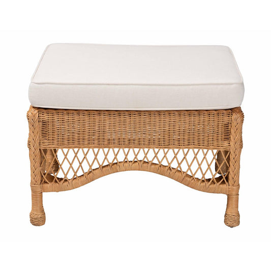 bali & pari - Brooklyn Ottoman in Light Honey - Broklyn-Light Honey Rattan-Stool view 2