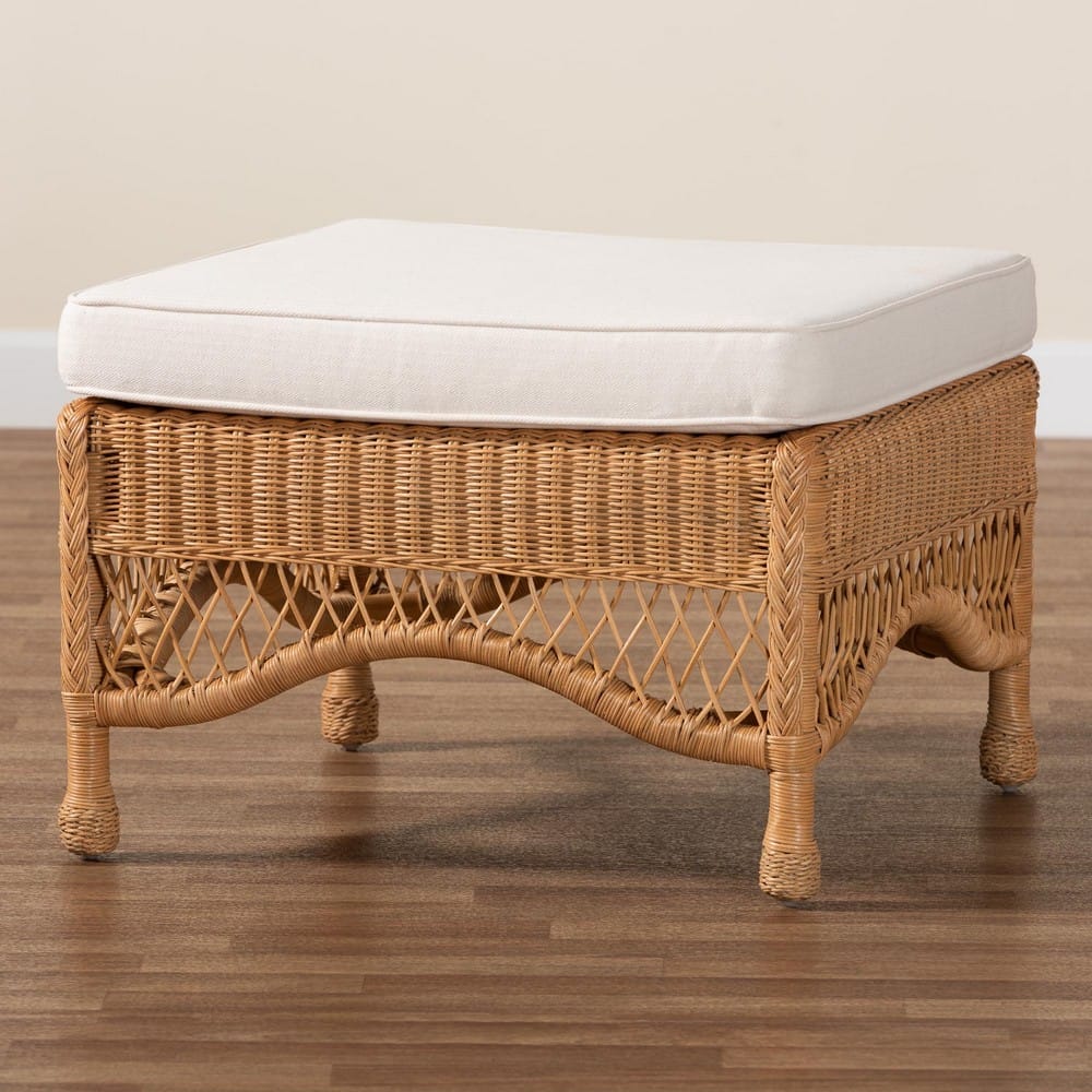 bali & pari - Brooklyn Ottoman in Light Honey - Broklyn-Light Honey Rattan-Stool view 7
