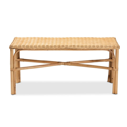 bali & pari - Cacaban Bench in Natural Brown - Cacaban-Rattan-Bench view 2