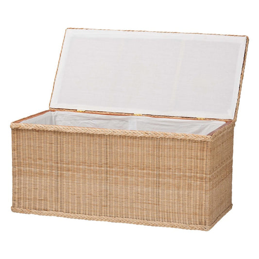 bali & pari - Caden Storage Bench in Natural Rattan - WS128-Natural Rattan-Storage Bench view 2