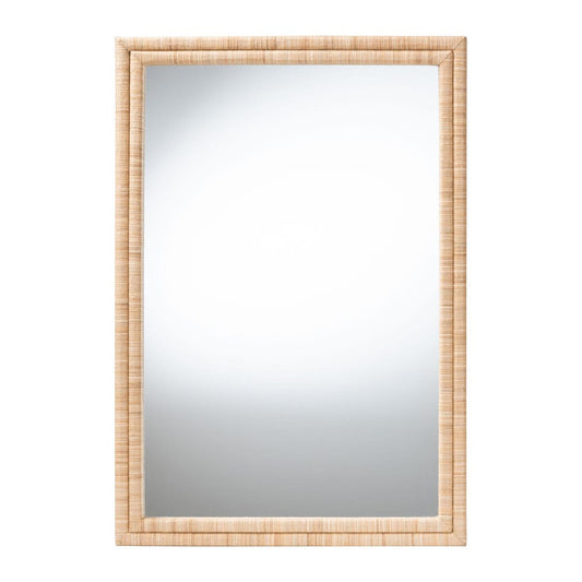 bali & pari - Canan Mirror in Light Brown - Canan-Light Brown-Rectangular Woven-Mirror view 2