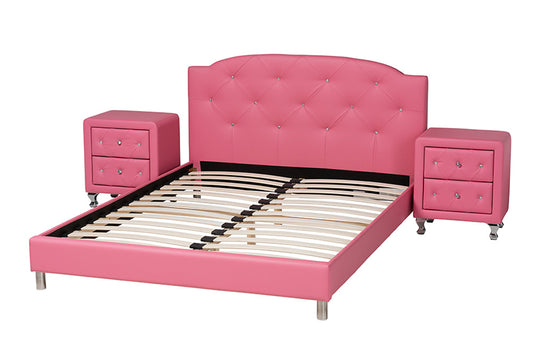 bali & pari - Canterbury Full Bedroom Set - BBT6440-Full-Pink-3PC Set view 2