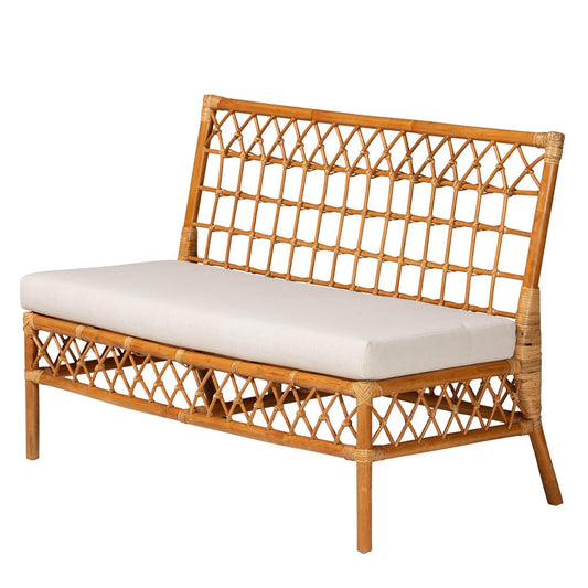 bali & pari - Capella Dining Set in White/Light Honey - DCWH10016-Light Honey Rattan-L-Shape Seating view 2