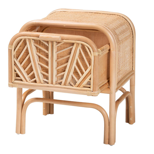 bali & pari - Carabella Nightstand in Natural - WS066-Natural Rattan-NS view 2