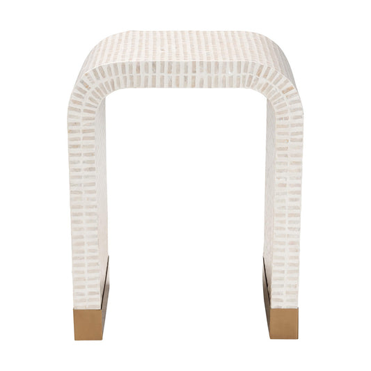 bali & pari - Carlyn End Table in Beige/White/Gold - F242-FT19-Side Table view 2