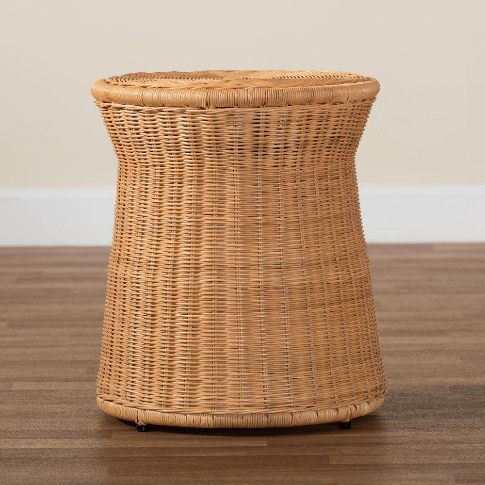bali & pari - Caroline End Table in Light Honey - Charlote-Light Honey Rattan-ET view 7