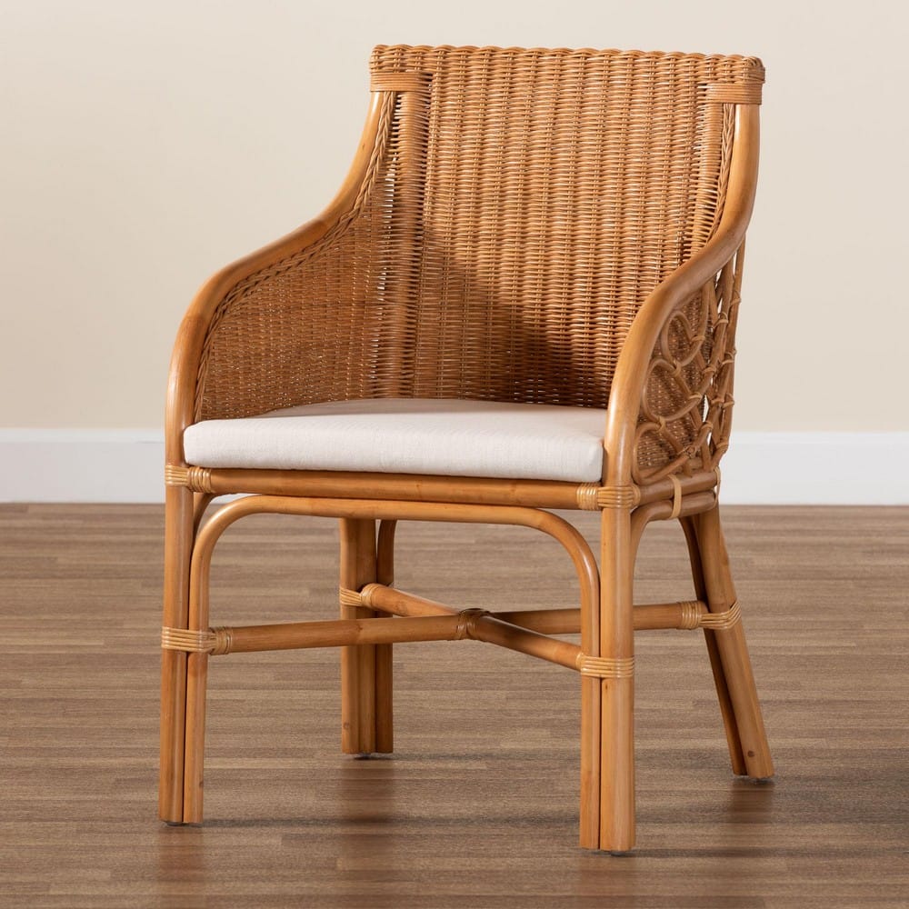 bali & pari - Carolyn Dining Chair in Light Honey - Carolyn-Light Honey Rattan Cushioned-DC view 9