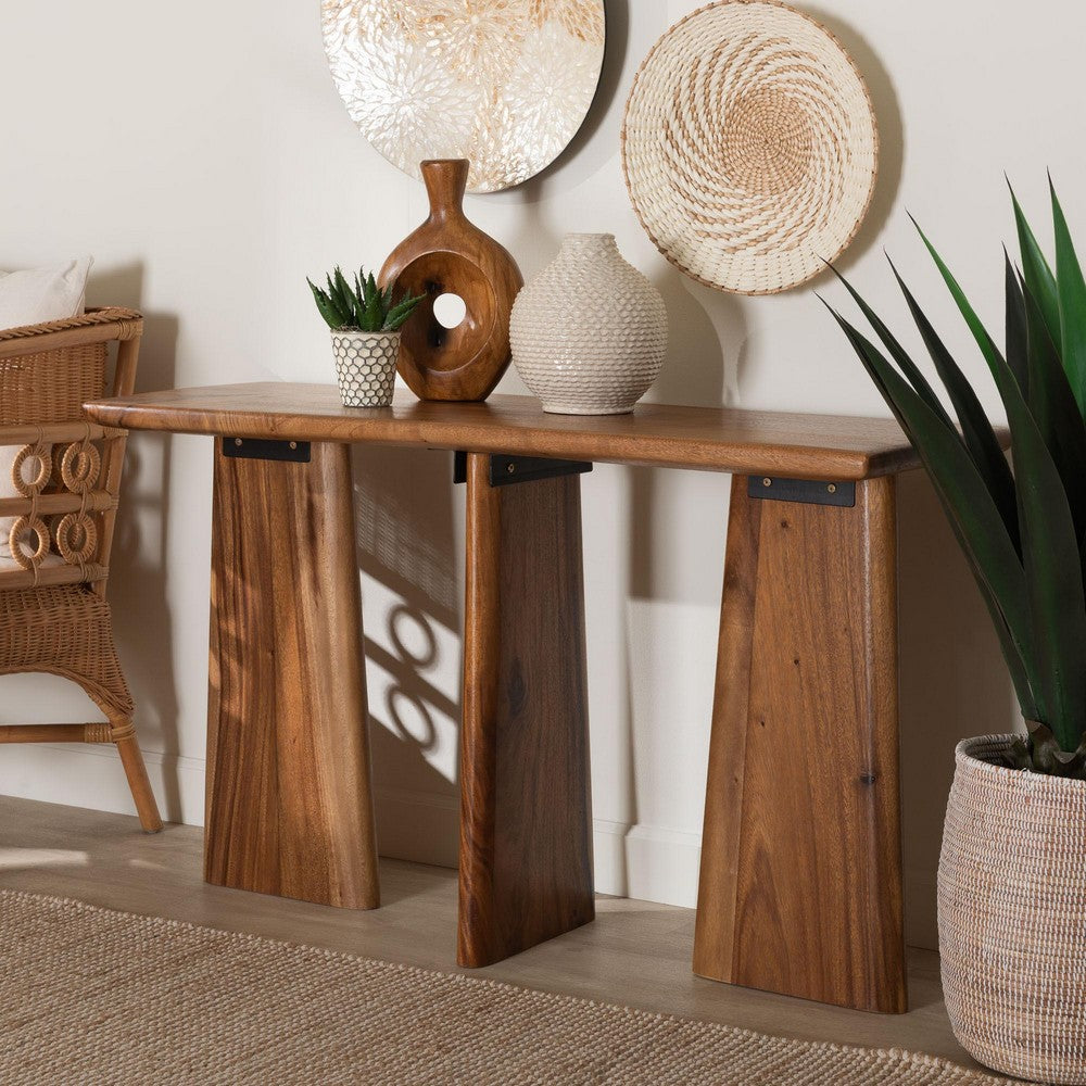 bali & pari - Caruso Console Table in Natural - Chen-Natural/Wooden-Console Table-KD-Box view 6