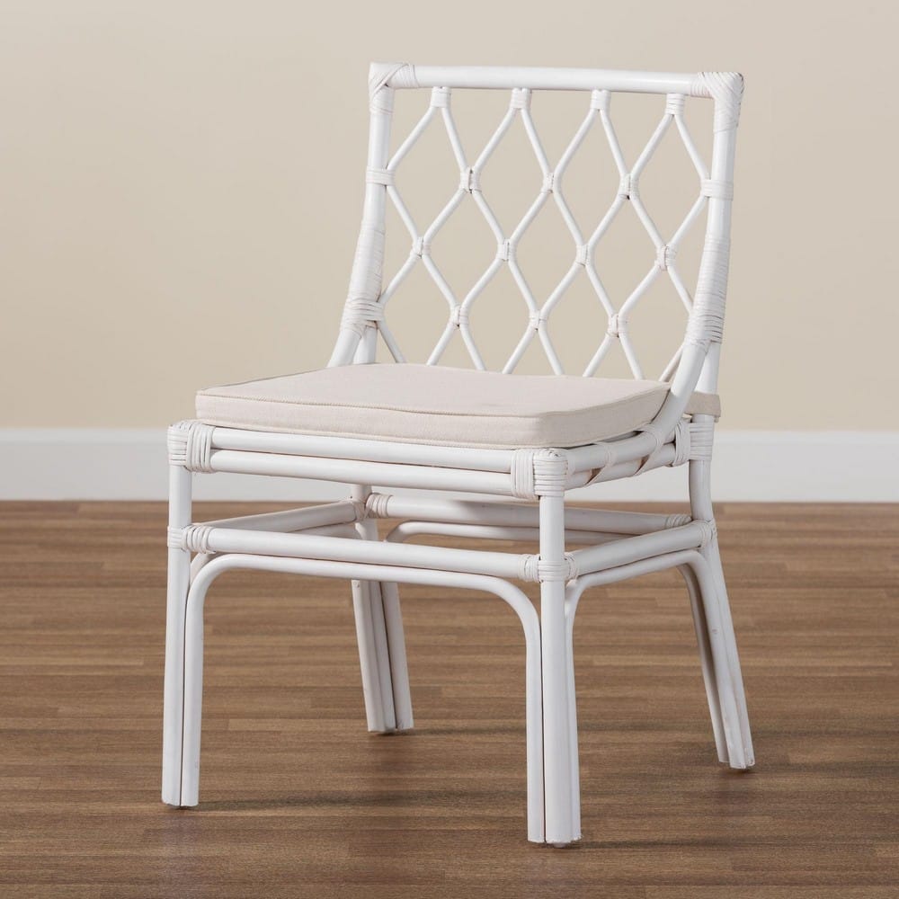 bali & pari - Carwyn Dining Chair in White - WS096-White Wash-Rattan-DC view 9