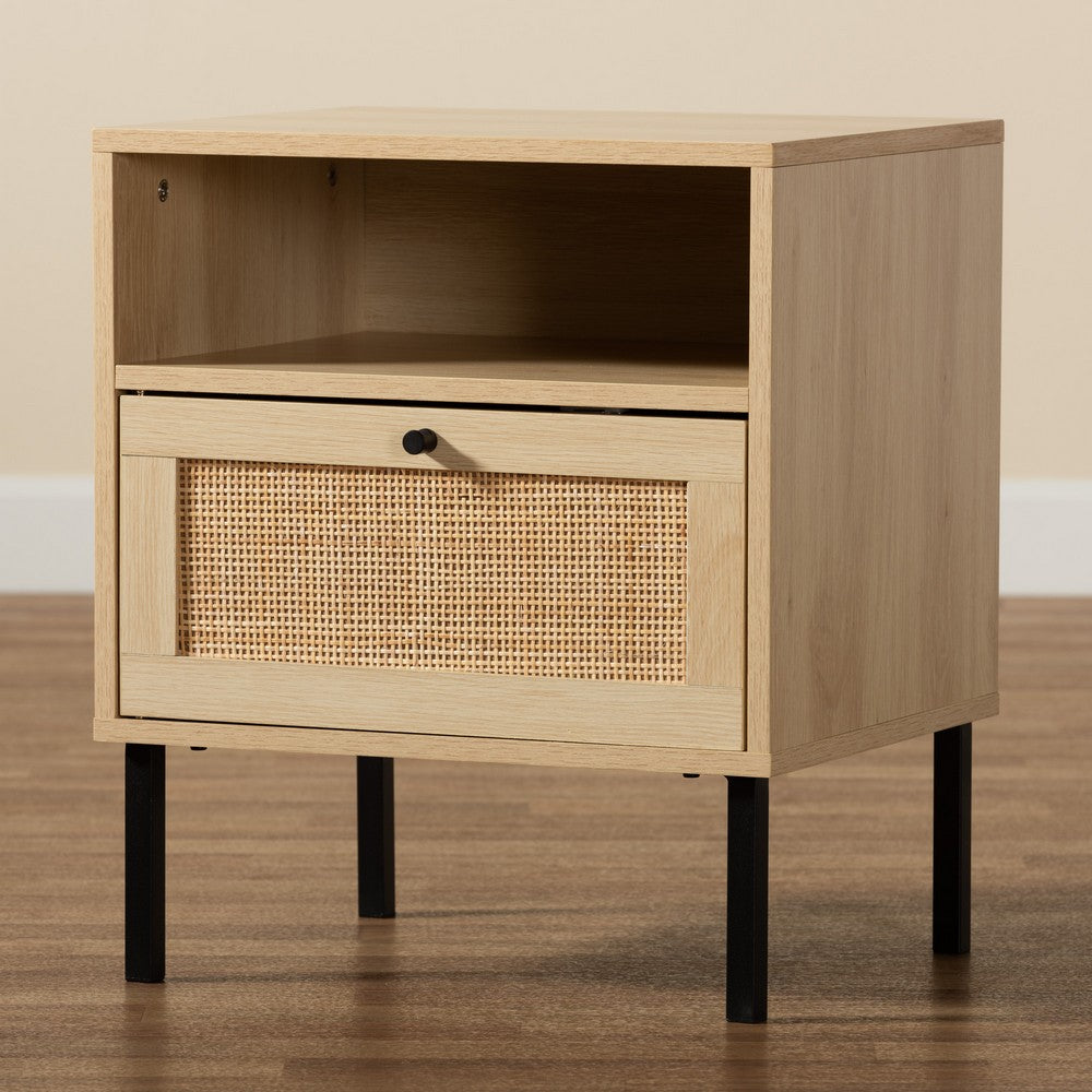 bali & pari - Caterina End Table in Natural Brown/Black - WES-2101-Natural/Black-ET view 9