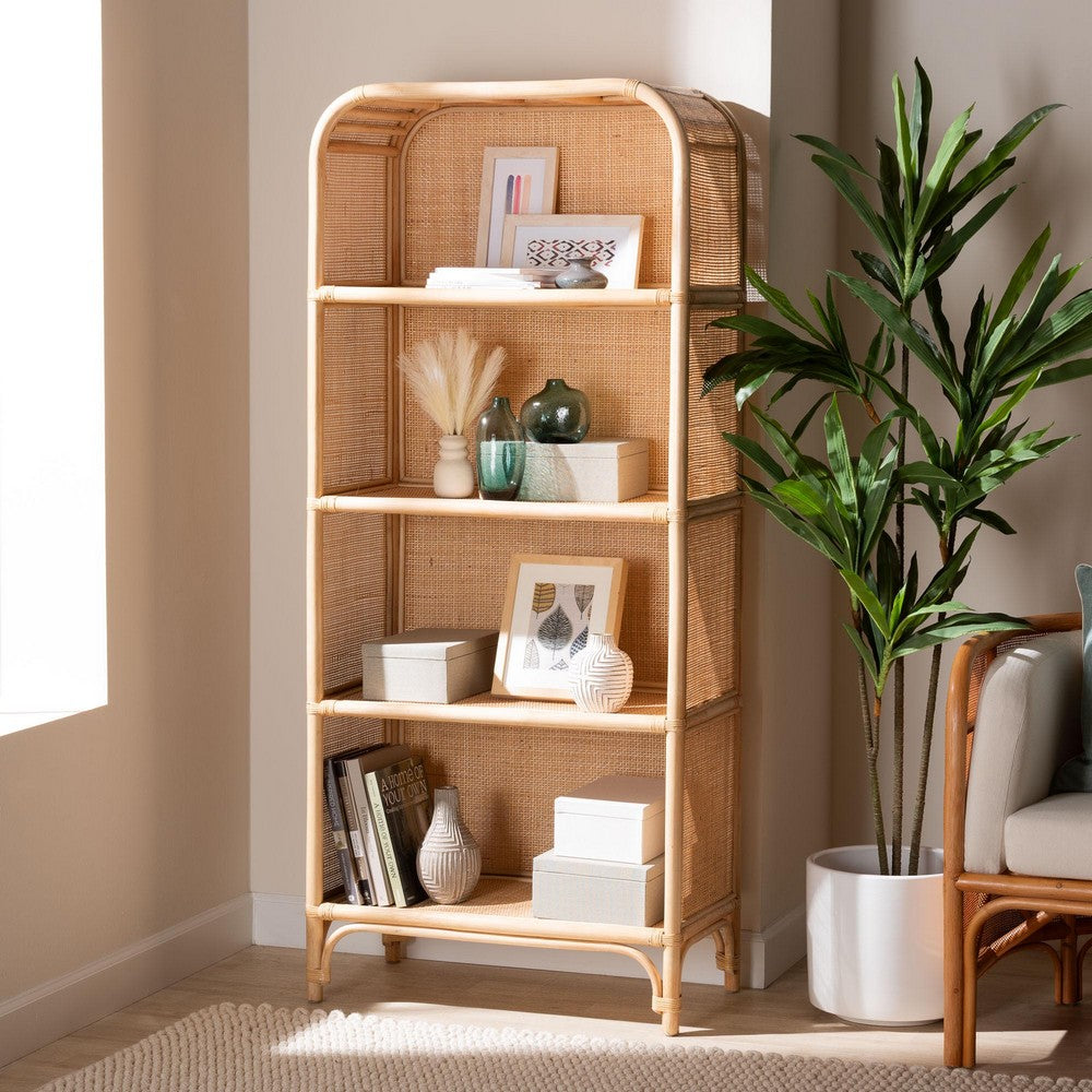 bali & pari - Chusi Decorative Shelf in Natural - Chusi-Natural/Rattan-Shelf view 8