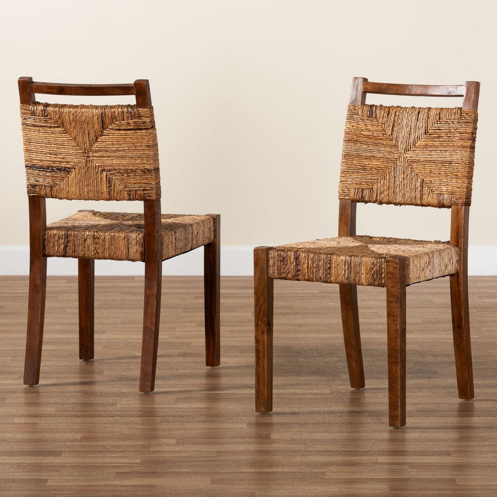 bali & pari - Cordoba Set of 2 Dining Chairs in Natural Seagrass/Teak - Cordoba-Seagrass-DC view 8