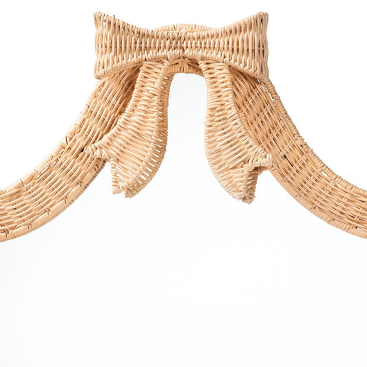 bali & pari - Creusa Mirror in Honey - WS160-Honey Rattan-Mirror view 2