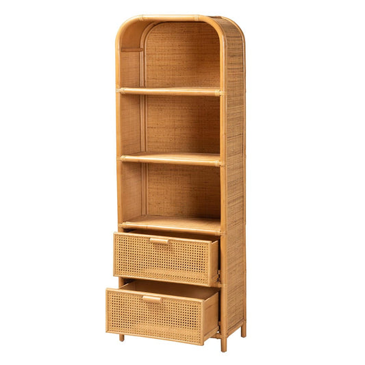 bali & pari - Curacao Bookcase in Light honey - Curacao-Light Honey Rattan-Bookcase view 2