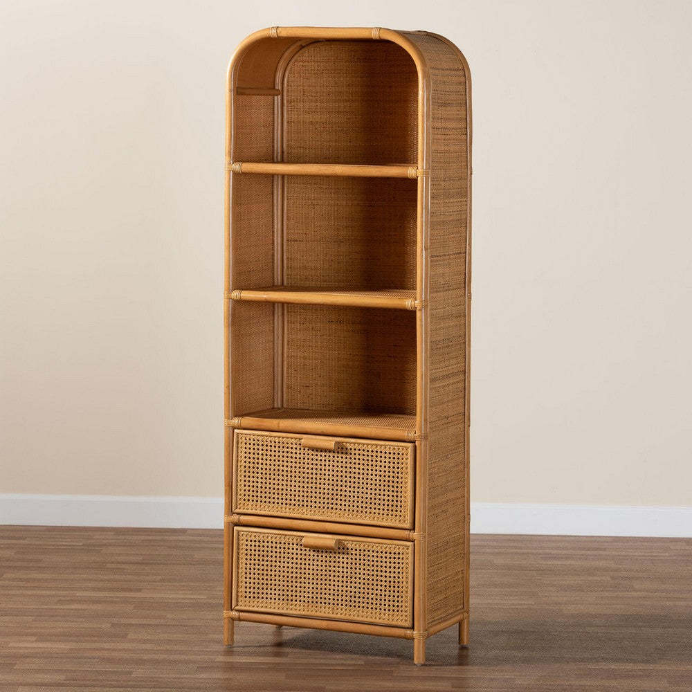bali & pari - Curacao Bookcase in Light honey - Curacao-Light Honey Rattan-Bookcase view 9