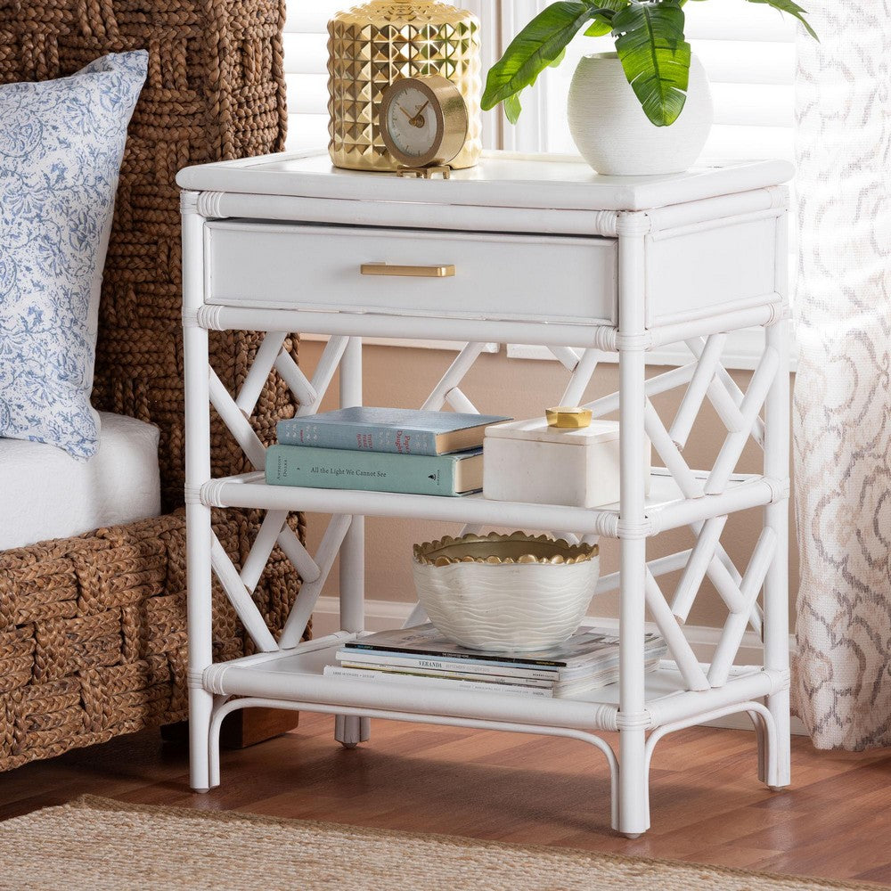 bali & pari - Daina Nightstand in White - WS118B-Medium Knob-White-Rattan-NS view 9