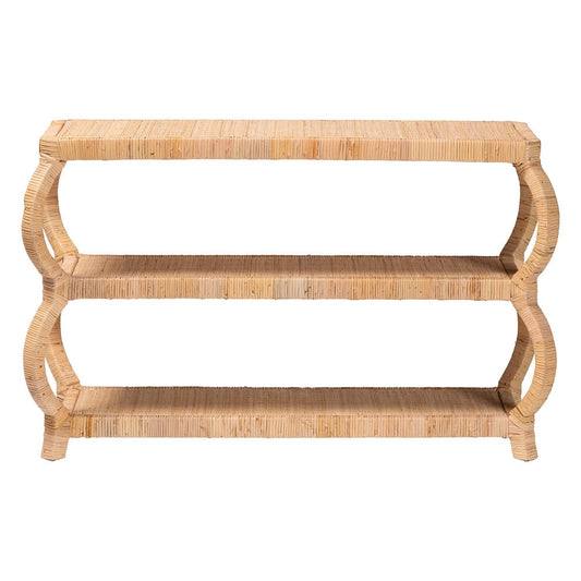 bali & pari - Dalida Console Table in Natural - WS104-Natural Rattan-Console Table view 2