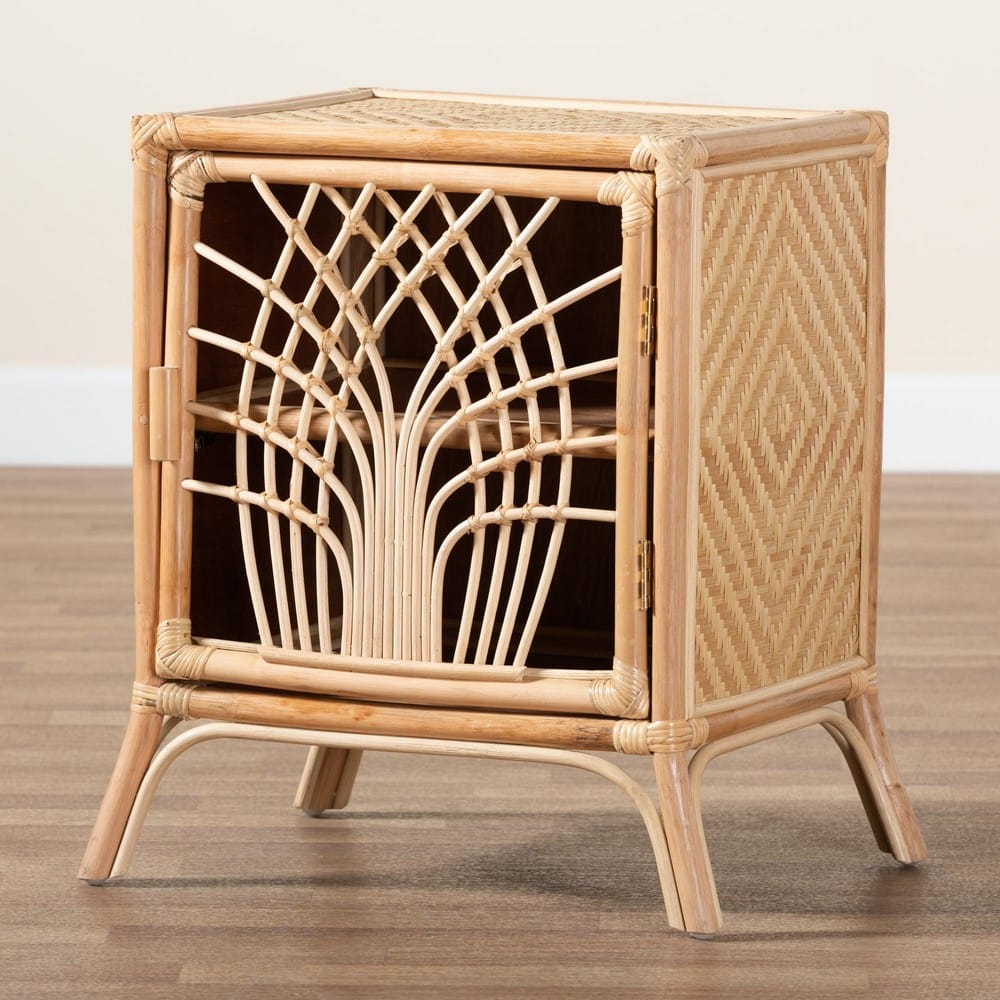 bali & pari - Danna Nightstand in Natural Brown - WS025-Rattan-NS view 9