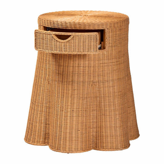 bali & pari - Dayo Console Table in Light Honey - Dayo-Light Honey Wicker-End Table view 2